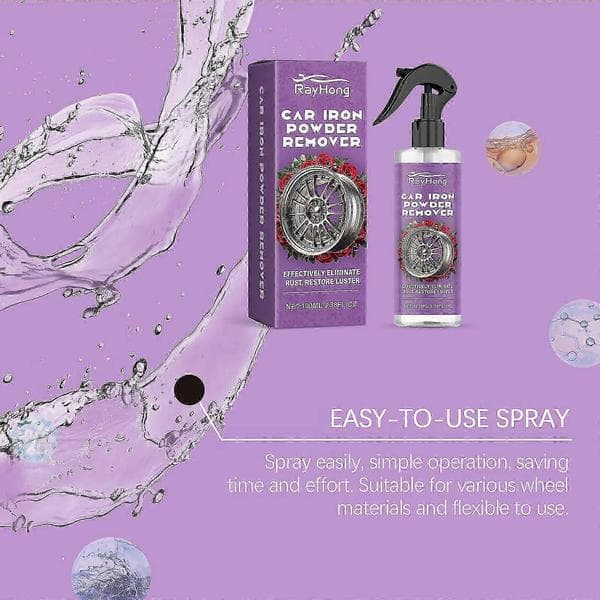 1-3x Hjulrustspray, Hjulrustspray Felg Rustpolering Ren Hjulrustfjerner 3PCS