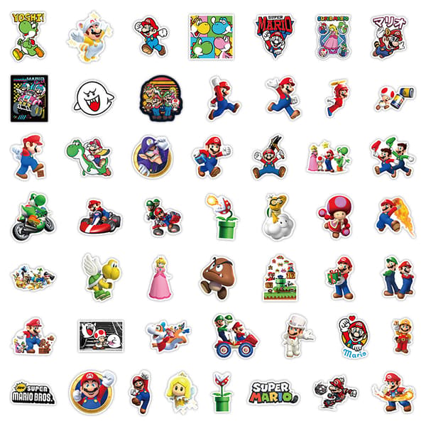 100 tarraa - Super Mario - Sarjakuva - Nintendo multicol