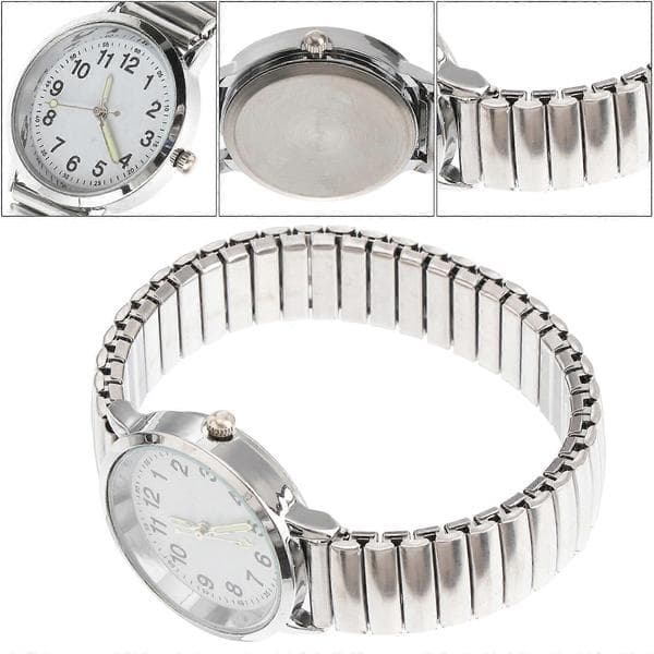 Sølv Quartz Ur til Tidsvisning 1 Stk Stilfulde Lysende Armbåndsure