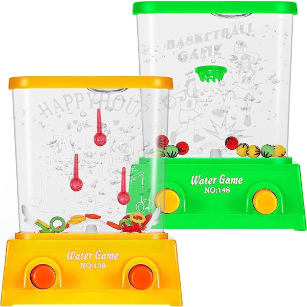 2 delar handhållet vattenspel Arkadvattenring Vattenbord för strandleksaker Fest roligt spel för olika åldrar