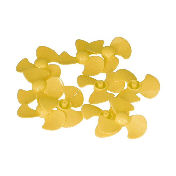 10 st 50 mm 3-bladig propeller ABS vändbara propellrar ersättning DIY bilmodell tillbehör gul