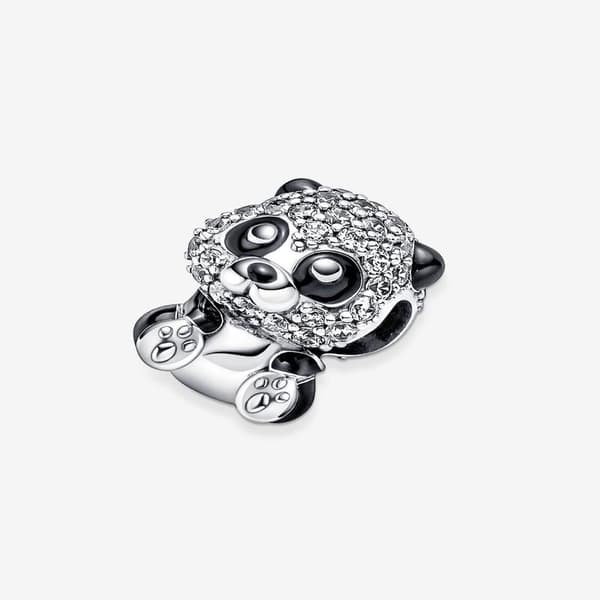 Pandora - Sparkling Cute Panda Charm - Sterling Silver iphone