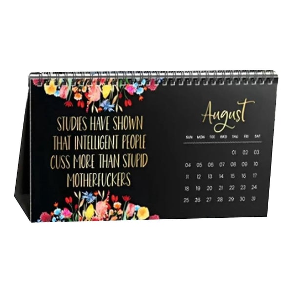 2024 Veggkalender for slitne kvinner, morsom månedlig kalender, håndlaget hjemmekontor skrivebordskalender, G