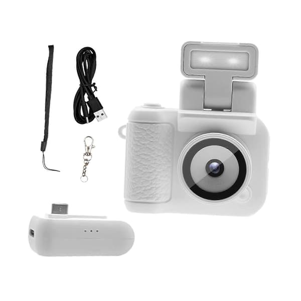Retrosnap Mini Videokamera Vintage Videokamera Multifunksjonell Ladelogger white