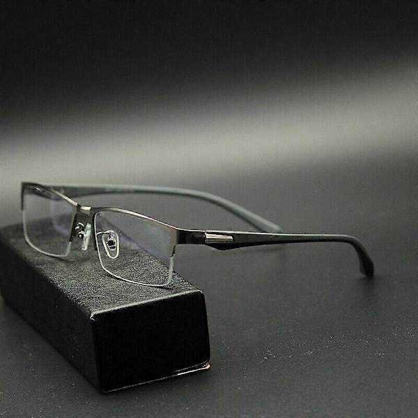 Fotokromatiske Gunmetal Progressive Multifokale Lesebriller Anti-blått Lys Forstørrelsesglass 1.00 strength
