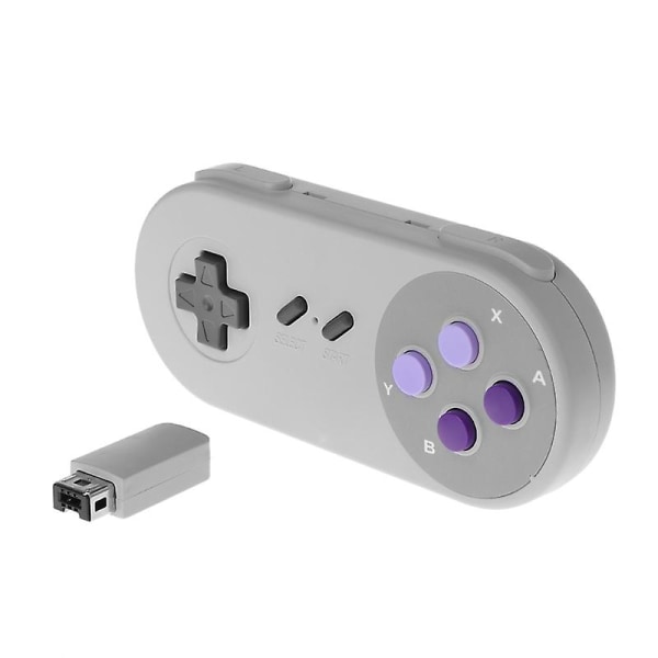 Trådløs Game Controller Gamepad til Super Mini Snes Classic Edition Grey