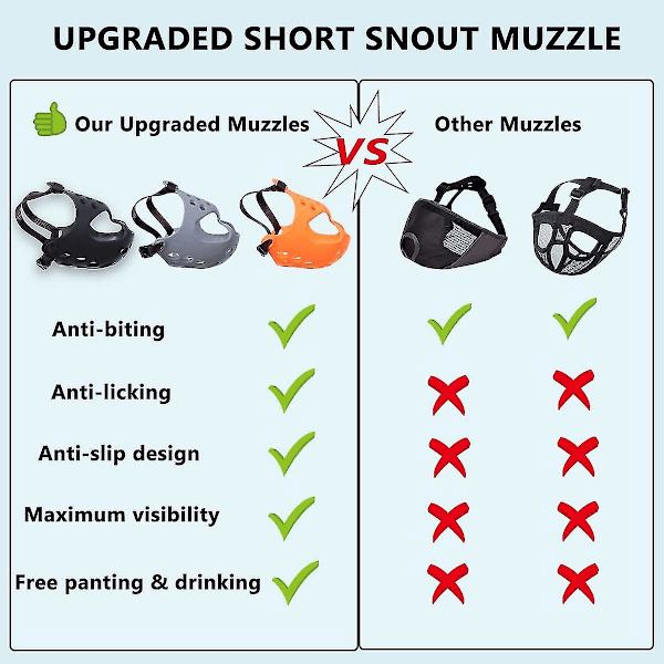 Hundemusling for hunder med kort snute, myk silikon pustende bulldog-musling for biting, tygging, slikking, ideell for flatfjeshunder Orange M