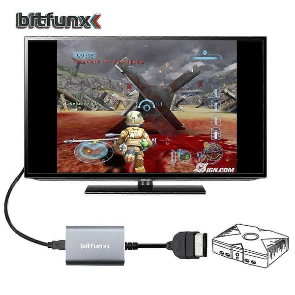 Bitfunx HDMI-sovitin XBOX Classic -retropelikonsoleille HD-kaapeli tukee 5.1 Dolby Digital -tilaääntä Adapter för Xbox