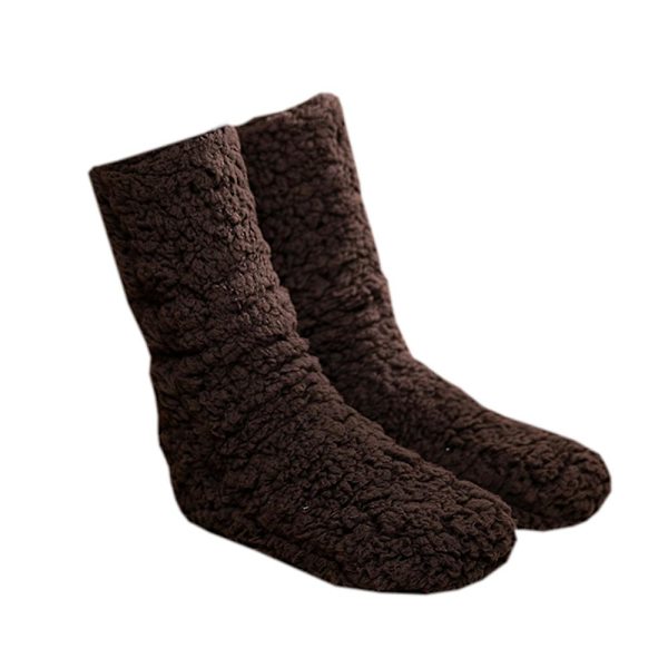 Pelsbenvarmere Over Knee High Fuzzy Sokker Plys Tøffel Strømper Høj Lang Pelsben Vinter Hjem Sove Sokker Til Kvinder Mænd Style 4