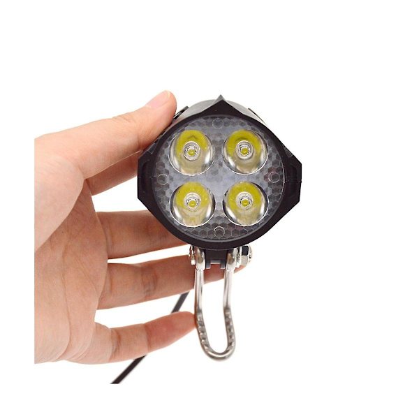 Ebike E-cykel 36v-48v Elcykel Ljus Med Horn Vattentät Huvudlampa Horn Set Framlampa