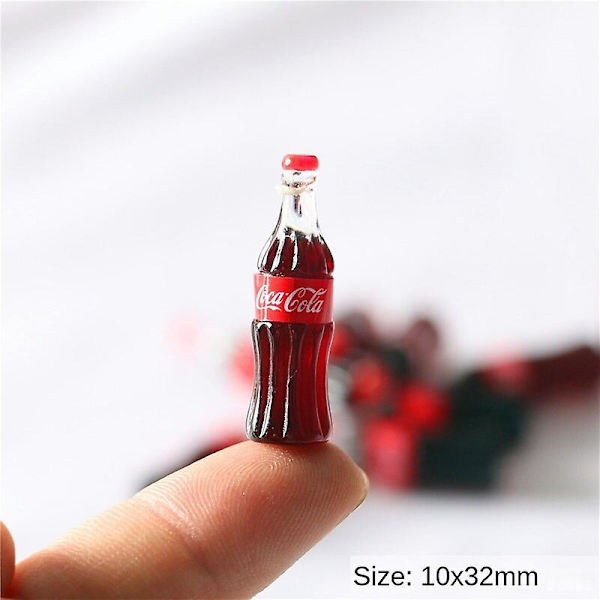 Miniatyr möbler leksak dockhus DIY dekoration tillbehör mini dryck flaska cola läsk