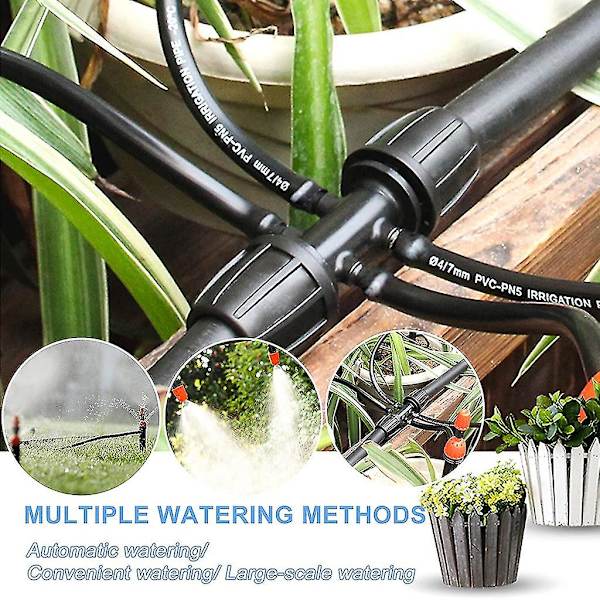 Drypvanding Pigtråd Tee 10 Stykker 1/2 Tommer Til 1/4 Tommer Adapter Vandingsslange Konnektor Til Hjemmehave Pigtråd Låsefittings Passer Til 16 Mm Dryp