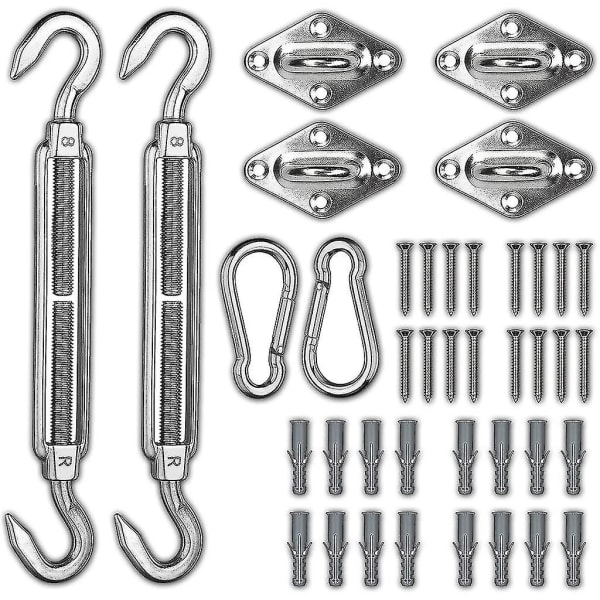 Markise Hardware Kit 8mm Skygge Sejl Installations Hardware Kit Anti-rust Rustfrit