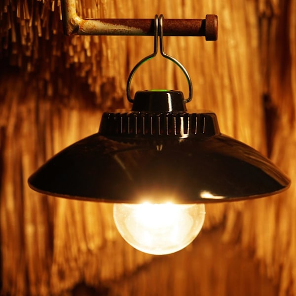 LED-campinglampa, varmt ljus, atmosfärisk tältlampa, inbyggt batteri med krok, laddningsbar campinglampa, hängande atmosfärslampa - användbar