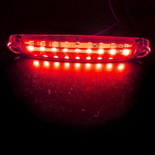 30x förseglade röda bärnstensvita 9 led sidomarkeringsljus för lastbil Trailer Lastbil 4 tum bakre sidolampa