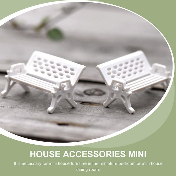 20 stk Mini Husbenkmodeller Dekorative Realistiske Benkemodeller Miniatyrparkbenker