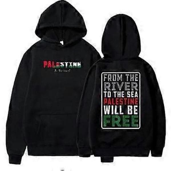 Free Palestine Pullover Hættetrøje Varm Hættetrøje 14 S