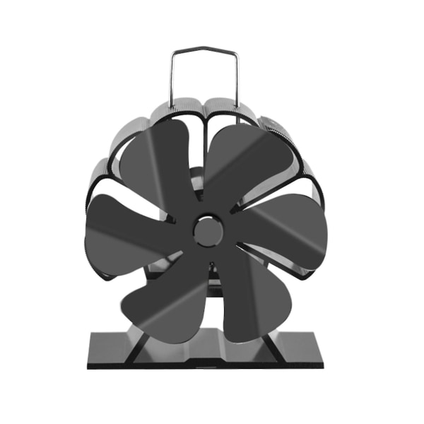 Black Heat-powered Stove Fan No Battery Or Electricity Required With 6 Blades