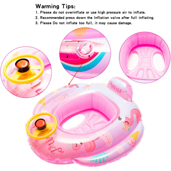 Baby Simbassäng Flytring Pool Ring Sommar Baby Pojkar Flickor Uppblåsbara Poolleksaker Cartoon Simring för Barn Toddles