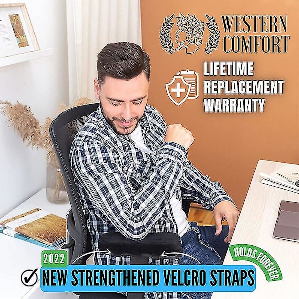 Wabjtam tykke stolarmrestputer - Skrivebordsstol armputer - For kontorstol - Gaming stol armputer - Sett med 2