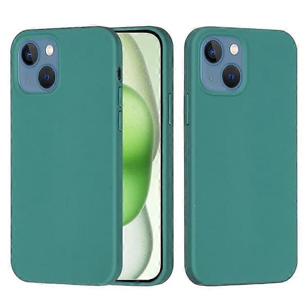 Mängdköp Kompatibelt Skal för iPhone 15, Flytande Silikon, Mjukt Foder, Baksidesskydd Black