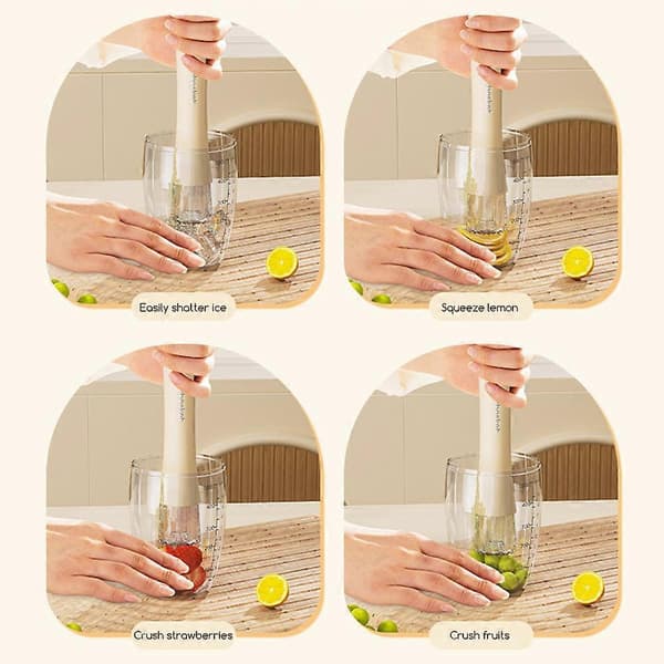 Kraftig Bartender Mojito Muddler Ergonomisk Muddler Is-Hammer Sommerdrink Forberedelser Light green