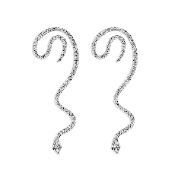 Punk Snake Mansjettknapper, ikke-piercede Snake Ear Cuff, punk Cobra Wrap Ørepynt Klips, Personlighet Crawler Ørepynt Smykker Sliver