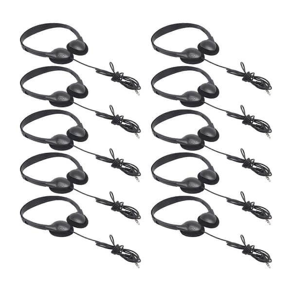 Klassrumshörlurar 10-pack för barn skola, hörlurar 3,5 mm ljudheadset för studenter barn småbarn tonåringar