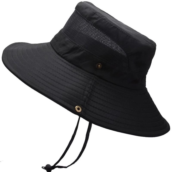 Men Sun Hat Bush Bucket Fishing Hiking Cap Wide Brim Boonie Summer Protect Hats