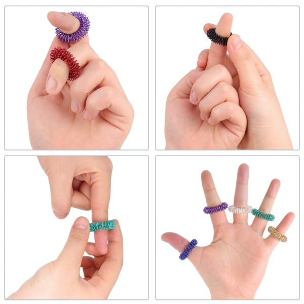 40 stk Finger Massage Ring Spiky Sensory Finger Ringe