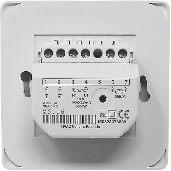 Smart WiFi Gulvvarmetermostat med Sensor, 16A 220V, Mekanisk Kontroll[JUN]