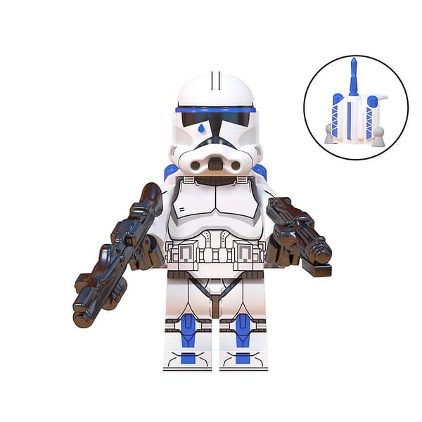 8-pack Star Wars Minifigur Samlade Byggklossar Leksaker Echo Jesse Rex Figur Samlarobjekt Leksak
