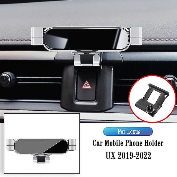 Biltelefonholder for Lexus Ux Ux200 Ux250h Ux260h 2019-2022 Gravity Navigation Bracket Stativ Luftuttak Klips Roterbar støtte For Lexus UX 19-221