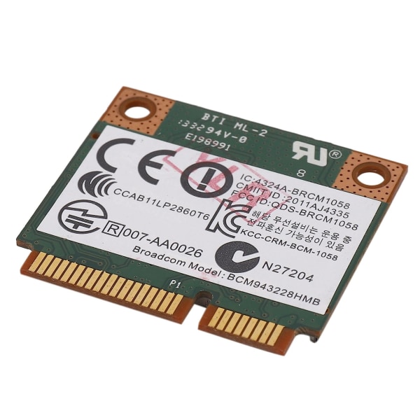 Dual Band 2.4+5g 300m 802.11a/b/g/n Wifi Bluetooth 4.0 Langaton Half Mini Pci-e Card for Hp Bcm9432