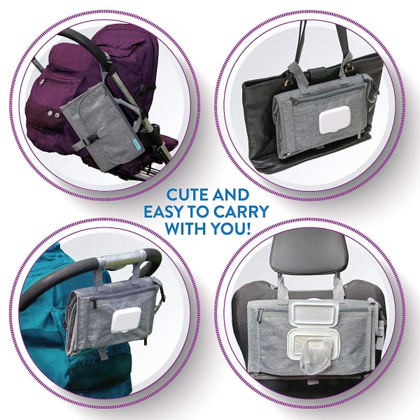 Kantava hoitoalusta, kantava hoitoalusta vastasyntyneille tytöille ja pojille - Baby with Smart Wipe Pouch - Wate