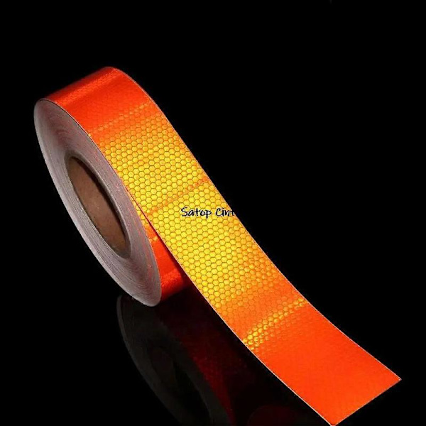 5 cm x 5 m heijastava varoitusteippi oranssi vedenpitävä tarra Orange