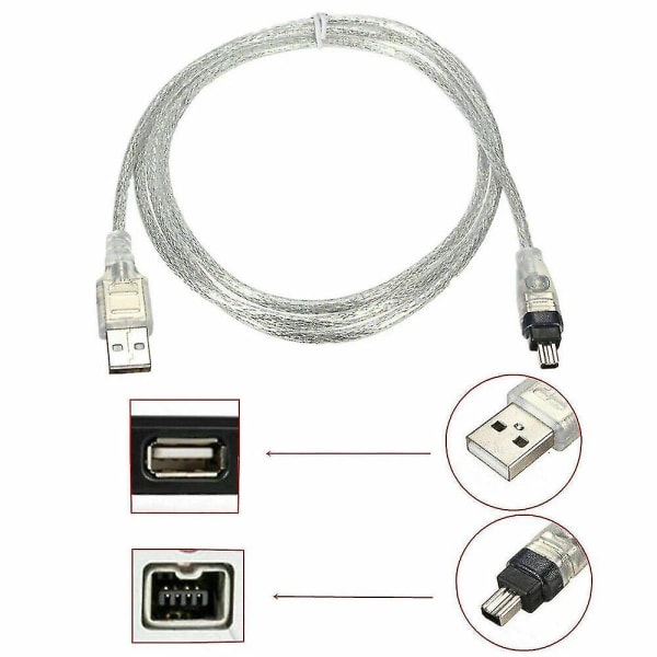 For Mini Dv Minidv Usb Data Cable Firewire Ieee 1394 Hdv Camcorder To Edit Pc