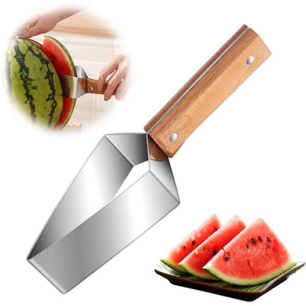 Vandmelon Skæreskærer, Rustfrit Stål Vandmelon Skæreskærer med Beskyttende Dæksel Nem at Rengøre Frugt Skæreskærer Melon Skæreværktøj