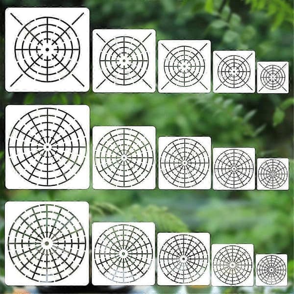 15 stk. Mandala Dot Malerværktøj Stencilsæt, Genanvendelig Mandala Stencil Skabelon til Sten Træ C
