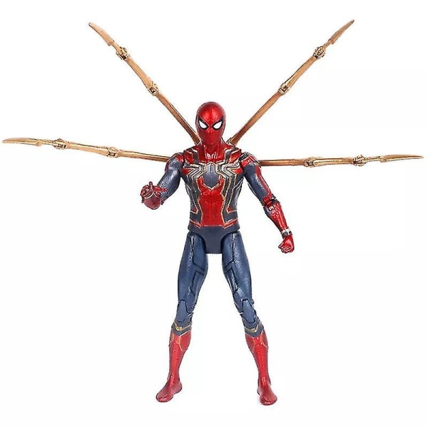 Spiderman-hahmo Legends Avengers Iron Spider -toimintahahmot 17 cm PVC valolla Spider-man-nukkehahmo Lapsen lahja