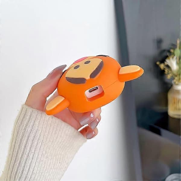 3D Tecknad Kawaii Skyddstillbehör för iPhone Laddare (Tiger)