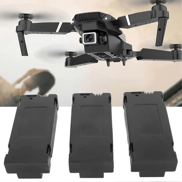 3 st Drone Litiumbatteri 1800MAH 3.7V Uppladdningsbart Quadcopter Drone Batteri Passar för E88 E88Pro E100 E99 K3 K6 E89 P1 P4 P5-JJ