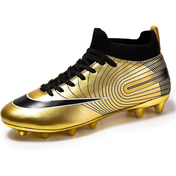 Fotballsko Høy Topp Spike Fg Trening Fotballsko Sneakers For Barn Unge Gold EUR 34