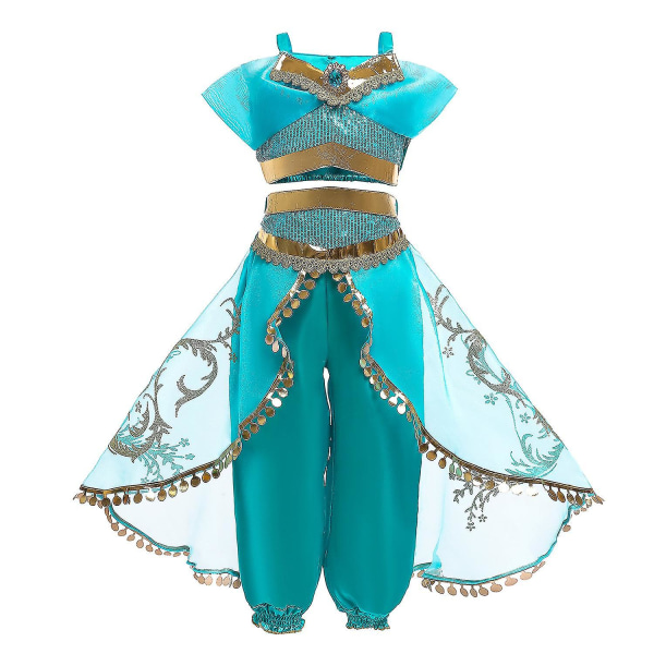 Halloween Jasmine Princess Dress Barns nya klänningar Barnkläder Barnkjolar Flickor Kjolar 140cm