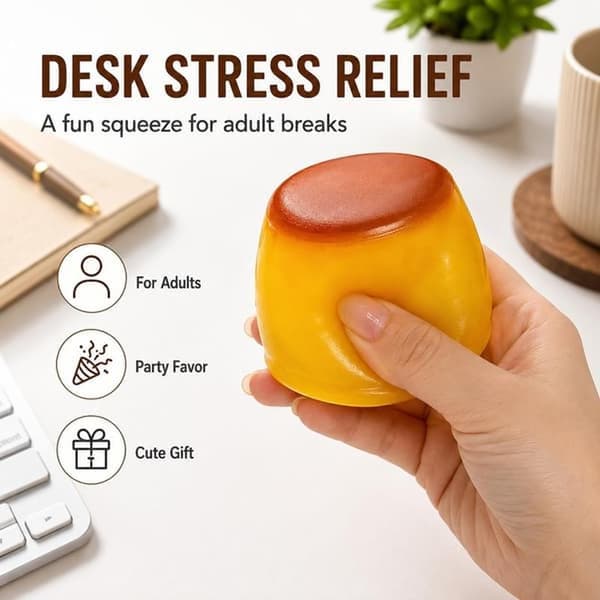 Kremet Smør Squishy Stick ASMR Sakte Stigende Perlefylt Klemme Skrivebordsdekor Gaver til Voksne Pudding