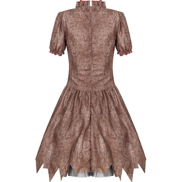 Aikuisten naisten Creepy Voodoo -nukkemekko Halloween-asuun, cosplay-roolipeliteemajuhliin XL