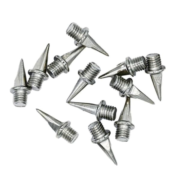 12 stk startblokk-pigger, banepigger i stål M4.8, løpeblokk-pigger for sprintere 11.2mm