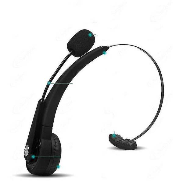 Bluetooth headset brusreducerande trådlösa hörlurar på örat White
