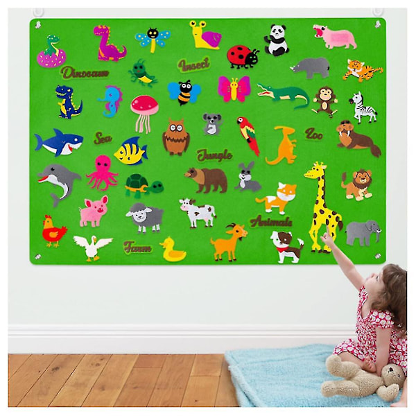 Flannel Felt-story-board Set For Toddlers Large Wall Hanging Activity Storyboard Baby Early Learning Toys