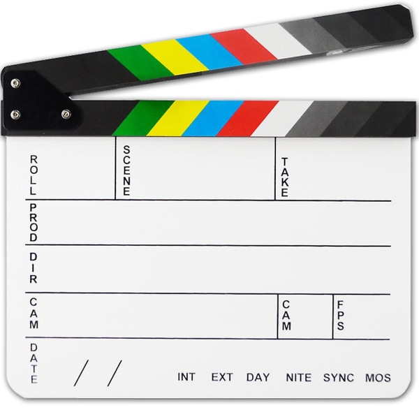 Akryl Dry Erase Film Regissør Clapboard Video Scene Film Clapper Board Skifer